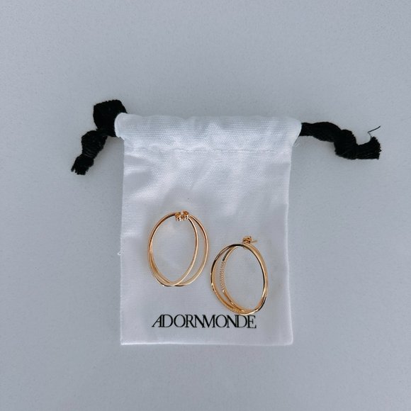 Adornmonde Lamont Gold Earrings - Picture 5 of 5